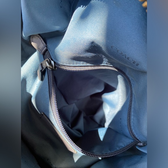 Coach Academy navy Backpack In Signature Leather - Picture 14 of 17